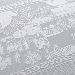 Witte Jacquard Gordijnen Doorschijnende Gordijnen Voor Woonkamer Slaapkamer