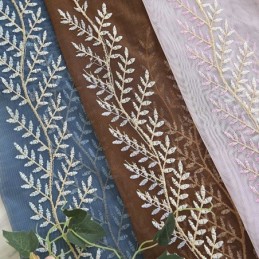 Decoratieve Raamschermen, Met Planten Geborduurde Tule Gordijnen Voor De Slaapkamer