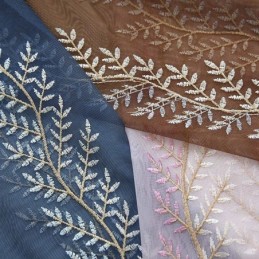 Decoratieve Raamschermen, Met Planten Geborduurde Tule Gordijnen Voor De Slaapkamer