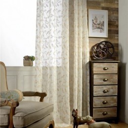 Geborduurd Blad Tule Gordijn Op Maat Gemaakt Gordijn Moderne Voile Gaas Gordijnen