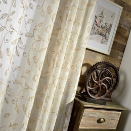 Geborduurd Blad Tule Gordijn Op Maat Gemaakt Gordijn Moderne Voile Gaas Gordijnen