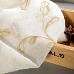 Geborduurd Blad Tule Gordijn Op Maat Gemaakt Gordijn Moderne Voile Gaas Gordijnen