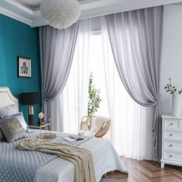 Luxe Tule Transparante Effen Gordijnen Voor Woonkamer En Slaapkamer