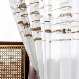 Moderne Voile Tule Gordijnen Op Maat Gemaakt Wit Gordijn Voor Woonkamer Slaapkamer