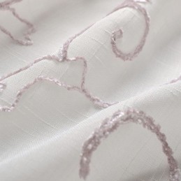 Witte Voile Gordijnen Met Borduursel En Wijnranken Voor De Slaapkamer