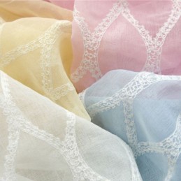 Luxe Raamtransparant Metrisch Geborduurd Scherm, Hoogwaardig Tule, Op Maat Gemaakt Gordijn