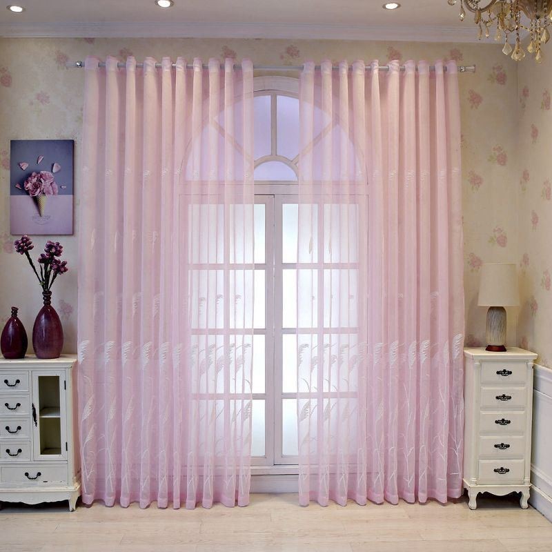 Decoratieve Raamschermen Geborduurde Tule Gordijnen Voor De Woonkamer