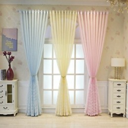 Decoratief Raamscherm Met Geborduurde Visschubben, Transparant Gordijn Op Maat Voor De Woonkamer