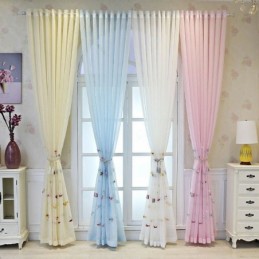 Decoratief Raamscherm Met Geborduurde Vis, Op Maat Gemaakt Gordijn Voor De Woonkamer