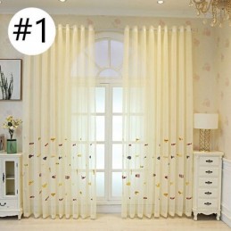 Decoratief Raamscherm Met Geborduurde Vis, Op Maat Gemaakt Gordijn Voor De Woonkamer