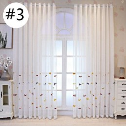 Decoratief Raamscherm Met Geborduurde Vis, Op Maat Gemaakt Gordijn Voor De Woonkamer