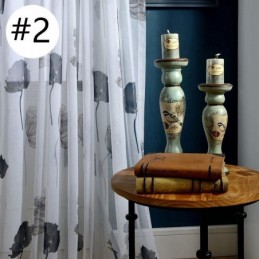 Elegante Lotus Voile Gordijnen Op Maat Gemaakt Gordijn Jaloezieën Paneel Voor Woonkamer Slaapkamer