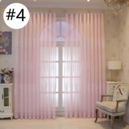 Decoratief Raamscherm Met Plantenprint En Borduurwerk, Op Maat Gemaakt Gordijn Voor De Woonkamer