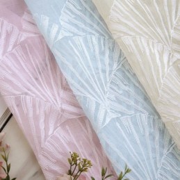 Luxe Raamgordijn Met Geborduurde Waaier Van Hoge Kwaliteit, Op Maat Gemaakt Gordijn Van Tule