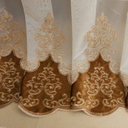 Europees Gordijn Op Maat Gemaakt, Transparant Geborduurd Raamscherm Voor Woonkamer/Slaapkamer