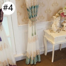 Europees Gordijn Op Maat Gemaakt, Transparant Geborduurd Raamscherm Voor Woonkamer/Slaapkamer