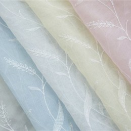 Decoratieve Raamschermen, Met Planten Geborduurde Tule Gordijnen Voor De Slaapkamer