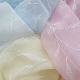 Decoratieve Raamschermen, Met Planten Geborduurde Tule Gordijnen Voor De Slaapkamer