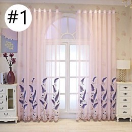 Decoratief Raamscherm Met Geborduurd Blad, Op Maat Gemaakt Gordijn Voor De Woonkamer