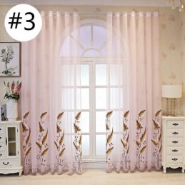 Decoratief Raamscherm Met Geborduurd Blad, Op Maat Gemaakt Gordijn Voor De Woonkamer