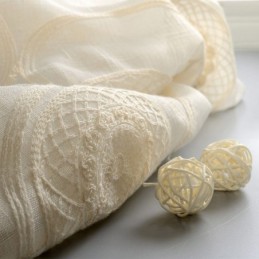 Ronde Borduurwerk Transparante Gordijnen Voor Woonkamer/Slaapkamer