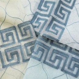 Luxe Raamtransparant Metrisch Geborduurd Scherm, Hoogwaardig Tule, Op Maat Gemaakt Gordijn