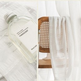 Moderne Geborduurde Voile Gordijnen, Gestreepte Tule Gordijnen, Op Maat Gemaakt Gordijn Voor De Woonkamer