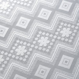 Witte Transparante Gordijnen Met Diamantmotief Voor Woonkamer/Slaapkamer