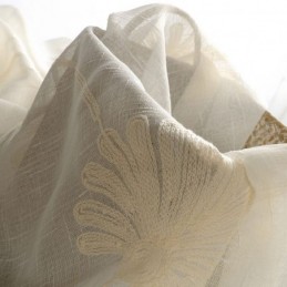 Luxe Geborduurde Bladeren Tule Gordijn Op Maat Gemaakt Gordijn Voor Woonkamer Slaapkamer