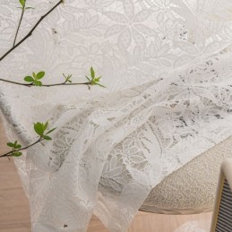 Witte Doorschijnende Voile Gordijnen, Borduurwerk, Raamgordijnen Voor De Slaapkamer