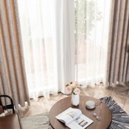 Moderne Gordijnen Op Maat Gemaakt, Verduisterend Jacquardgordijn Voor De Woonkamer