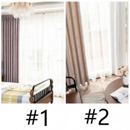 Moderne Gordijnen Op Maat Gemaakt, Verduisterend Jacquardgordijn Voor De Woonkamer