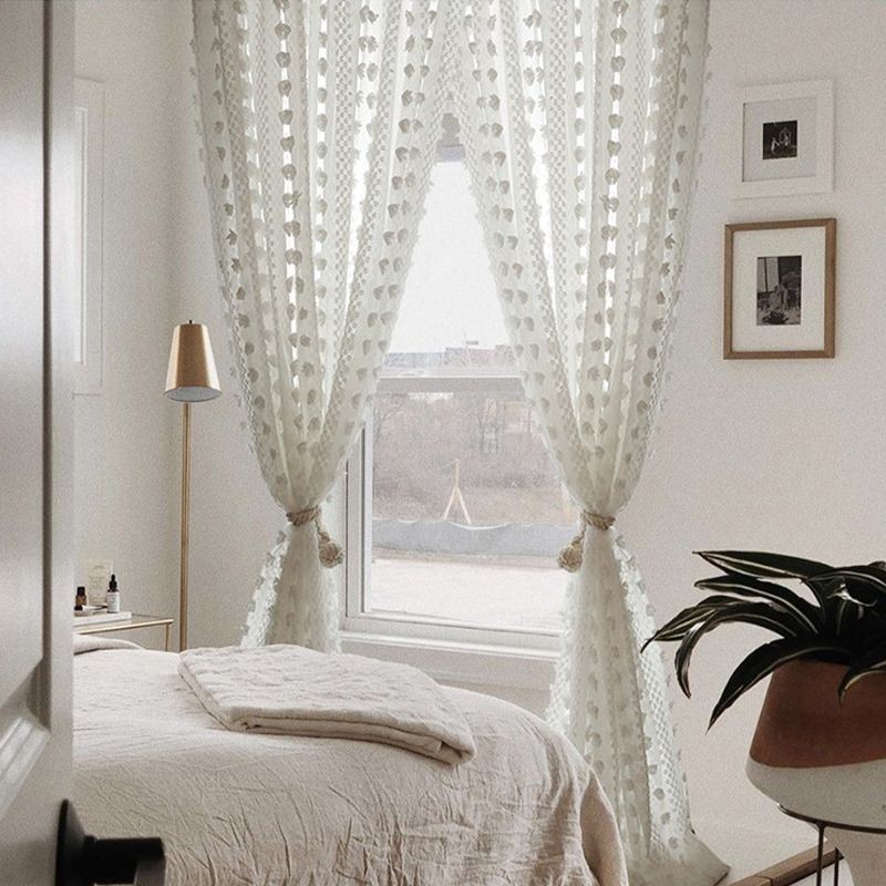 Nordic Reliëf Transparant Gordijn Op Maat Gemaakt Gordijn Tule Woonkamer Slaapkamer