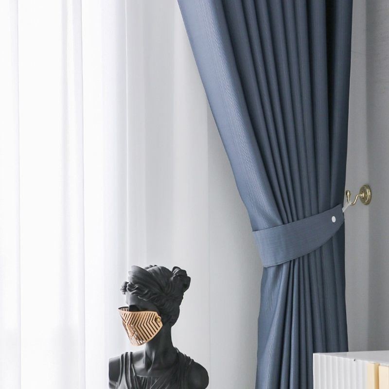Nieuwe Luxe Design Verduisterende Zijden Katoenen Gordijnen Effen Kleur Slaapkamer
