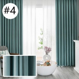Nieuwe Luxe Design Verduisterende Zijden Katoenen Gordijnen Effen Kleur Slaapkamer