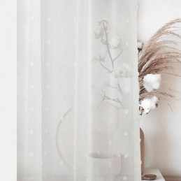 Nordic Reliëf Transparant Gordijn Op Maat Gemaakt Gordijn Witte Tule Woonkamer Slaapkamer