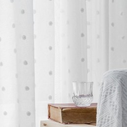 Nordic Reliëf Transparant Gordijn Op Maat Gemaakt Gordijn Witte Tule Woonkamer Slaapkamer