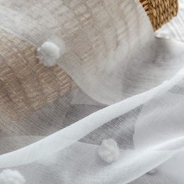 Nordic Reliëf Transparant Gordijn Op Maat Gemaakt Gordijn Witte Tule Woonkamer Slaapkamer