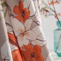 Gordijn Van Katoenlinnen Op Maat Gemaakt Gordijn In Amerikaanse Stijl Met Bloemenprint