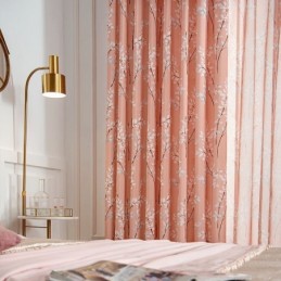 Gordijn Op Maat Gemaakt Gordijn Amerikaanse Stijl Plantenprint Semi-Verduisterend