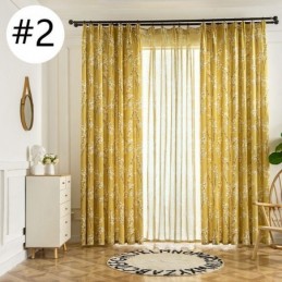 Gordijn Op Maat Gemaakt Gordijn Amerikaanse Stijl Plantenprint Semi-Verduisterend