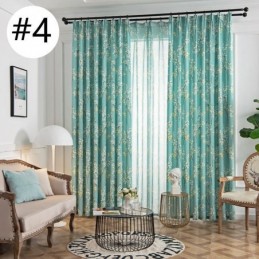 Gordijn Op Maat Gemaakt Gordijn Amerikaanse Stijl Plantenprint Semi-Verduisterend