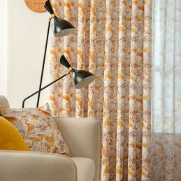 Semi-Verduisteringsgordijn Op Maat Gemaakt Gordijn Amerikaanse Stijl Plantenprint