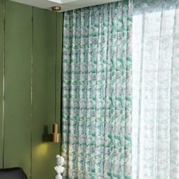 Semi-Verduisteringsgordijn Op Maat Gemaakt Gordijn Amerikaanse Stijl Plantenprint