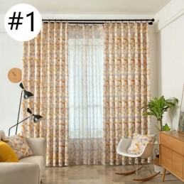 Semi-Verduisteringsgordijn Op Maat Gemaakt Gordijn Amerikaanse Stijl Plantenprint