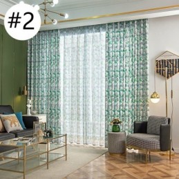 Semi-Verduisteringsgordijn Op Maat Gemaakt Gordijn Amerikaanse Stijl Plantenprint