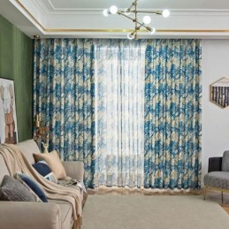 Amerikaanse Stijl Gordijn Op Maat Gemaakt Gordijn Met Plantenprint