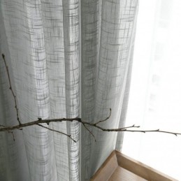 Grijze Transparante Gordijnen Op Maat Gemaakt, Ademend Effen Voile, Woonkamer, Slaapkamer