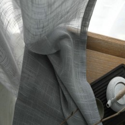 Grijze Transparante Gordijnen Op Maat Gemaakt, Ademend Effen Voile, Woonkamer, Slaapkamer
