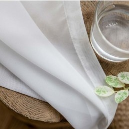 Witte Chiffon Transparante Gordijnstof Op Maat Gemaakt, Moderne Ademende Stof Voor Woonkamer, Slaapkamer En Kinderkamer